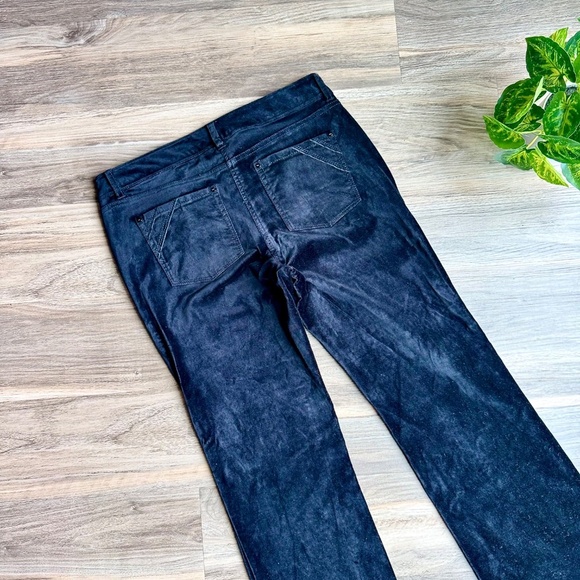 White House Black Market BLANC Velvet Black Bootcut Low Rise Pants Size 4R - Picture 12 of 14